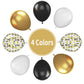 Paready Black Gold Balloons, 60 Pcs Black White Party Balloons 12 Inch Metallic Gold And White Latex Balloons Gold Black Confett