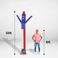 LookOurWay Air Dancers Inflatable Tube Man Set - 10ft Tall Wacky Waving Inflatable Dancing Tube Guy with 12-Inch Diameter Blower for Business Promotion - 4th of July Patriot Theme - American Flag