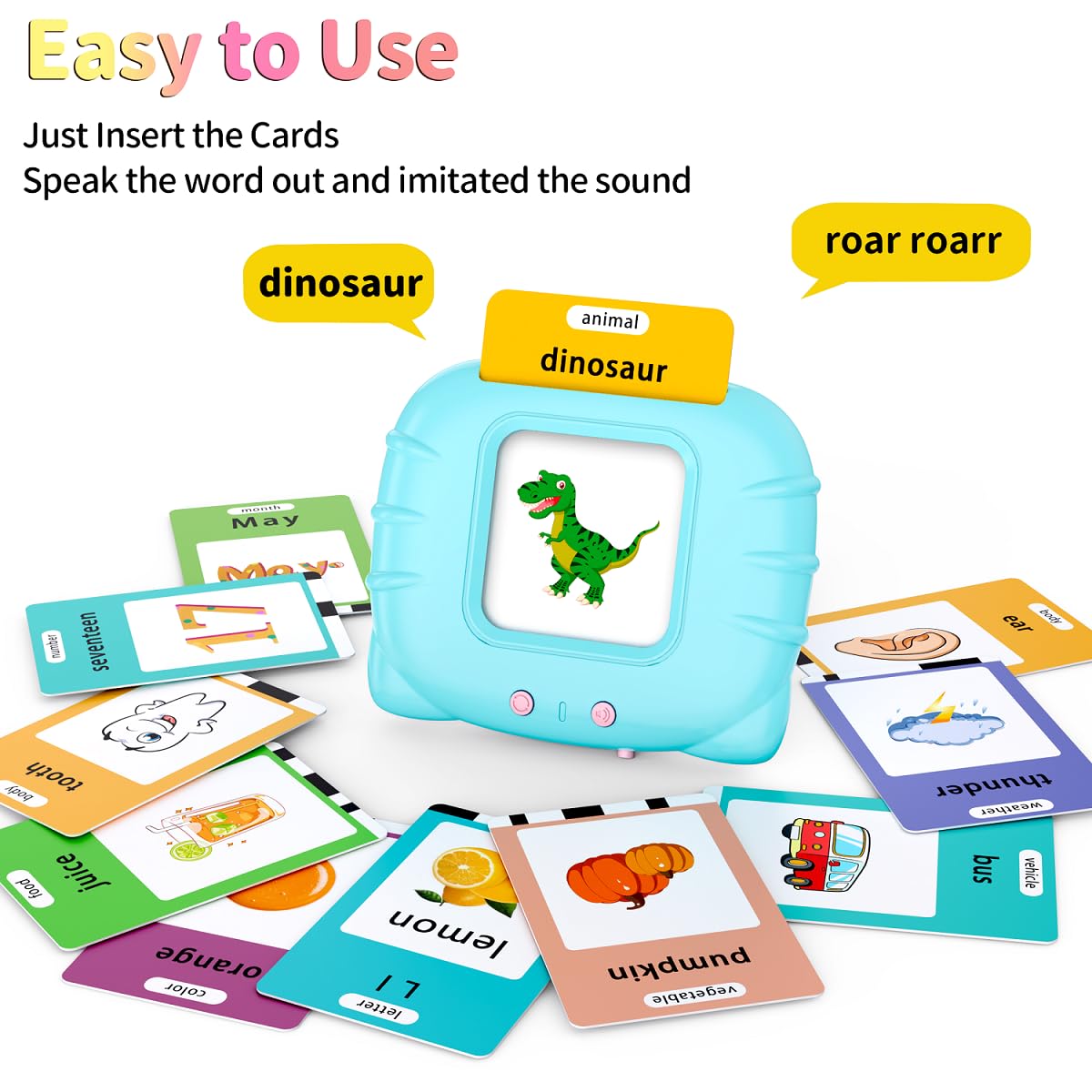 Eaever 520 Abc Sight Words Talking Flash Cards With Number/Shapes/Letters/Colors, Etc, Preschool-Learning-Activities, Toddler Le