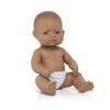 Miniland Doll 12 5/8'' Hipanic Girl (Polybag) - Made In Spain, Anatomically Correct, Quality, Inclusion