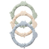 YIVEKO Silicone Teethers for Babies 0-6 6-12 Months Teething Toys for Infants Baby Chew Toys for Sucking Needs Baby Teething Rings for Infant Boys and Girls 3 Pack-Dinosaur-Baby Blue