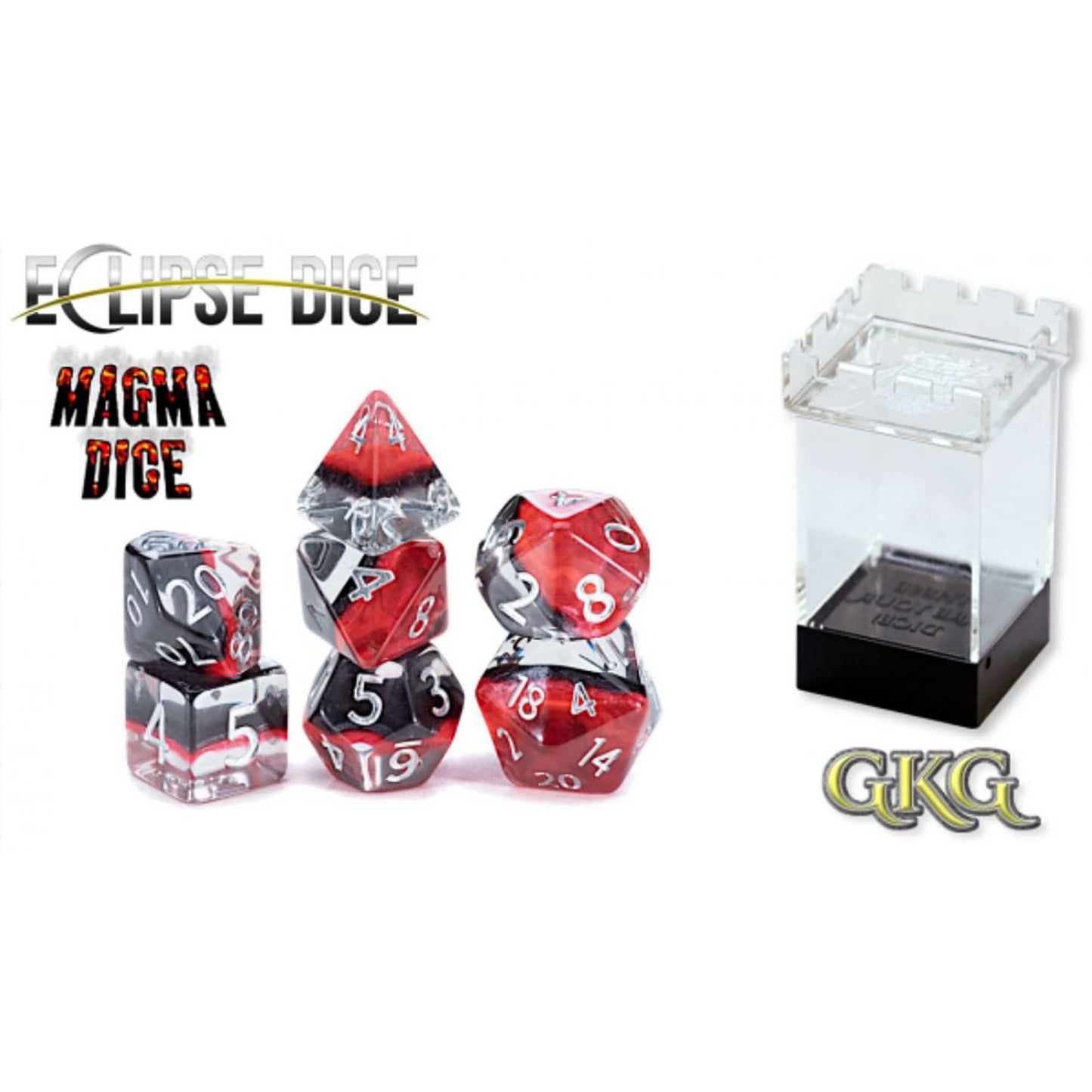 Gate Keeper Eclipse Dice: Magma - 7 Piece Dice Set, Gate Keeper Games