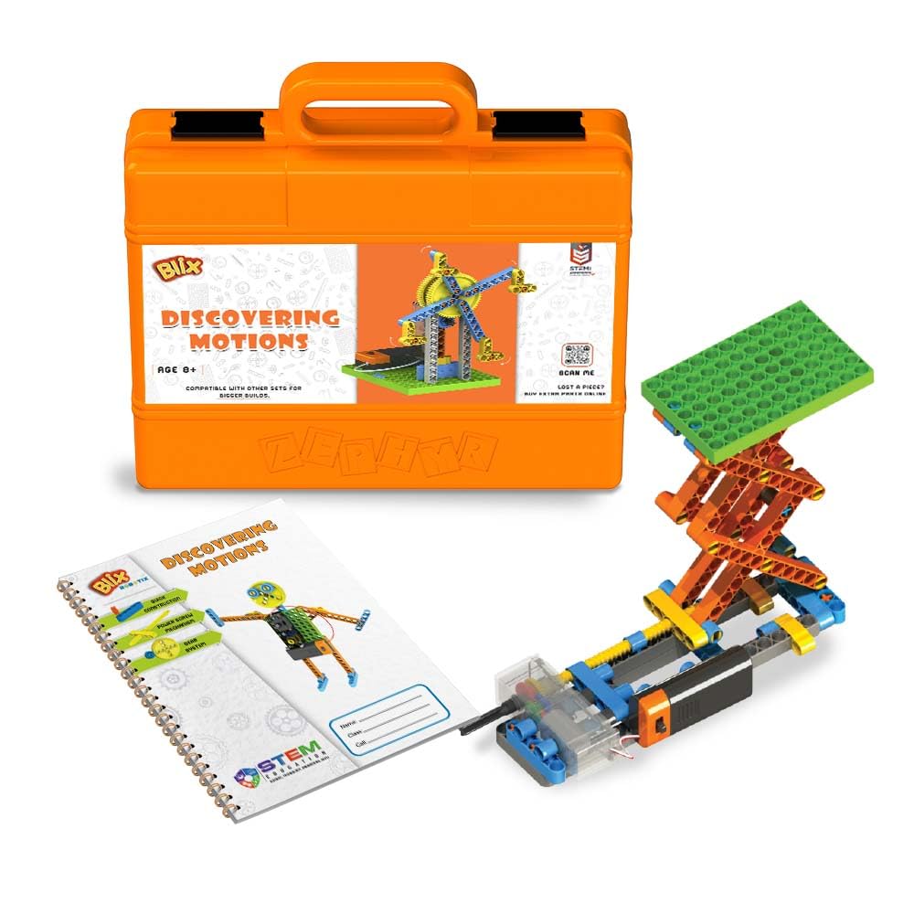 Blix Robotix  Discovering Motions, Science Kit, Educational Diy Building Set, Construction Toys, Stem Toys For 9+ Years Boys An