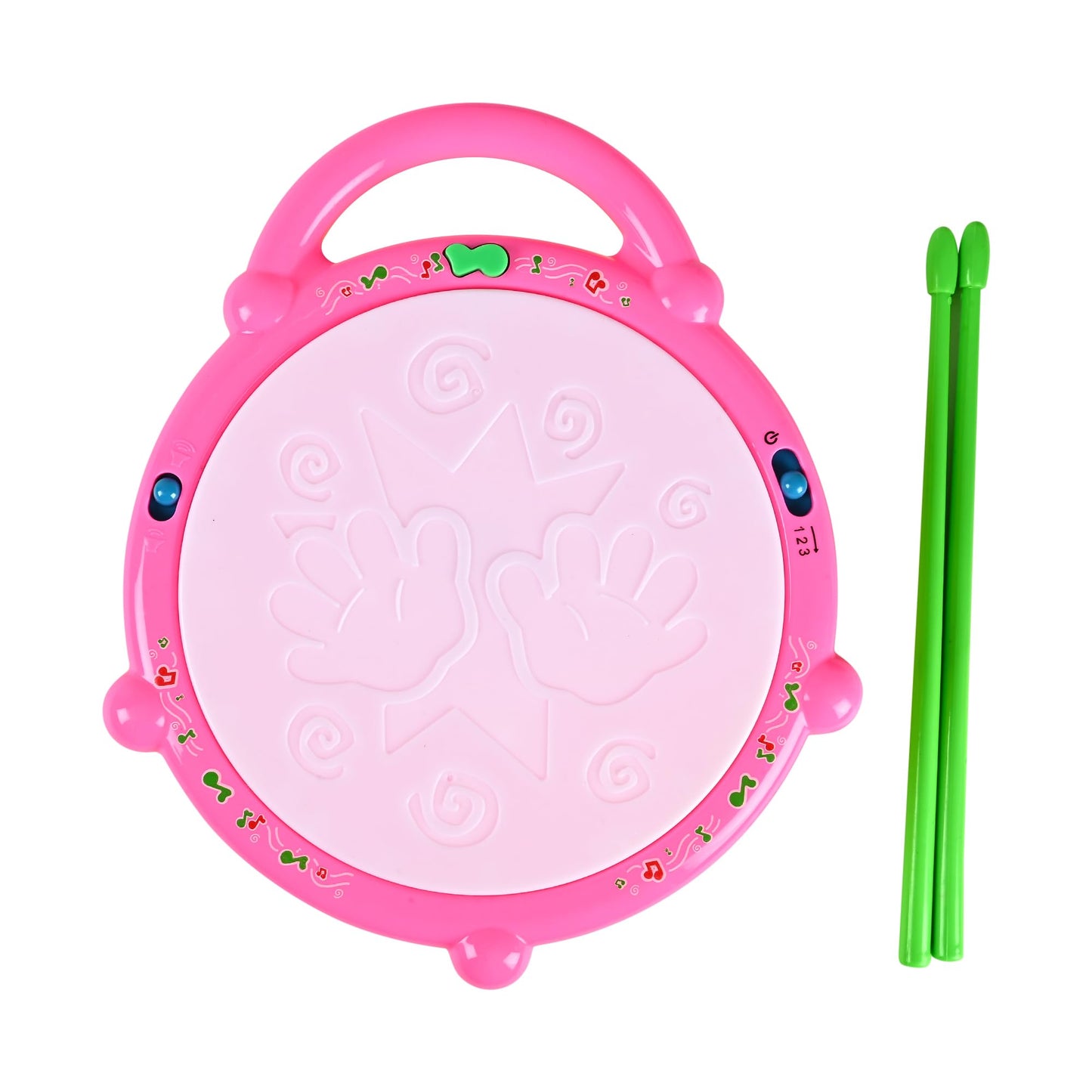 Disila Traders Musical 3D Flash Drum Toy For Kids Drum With Light Up Educational Toy