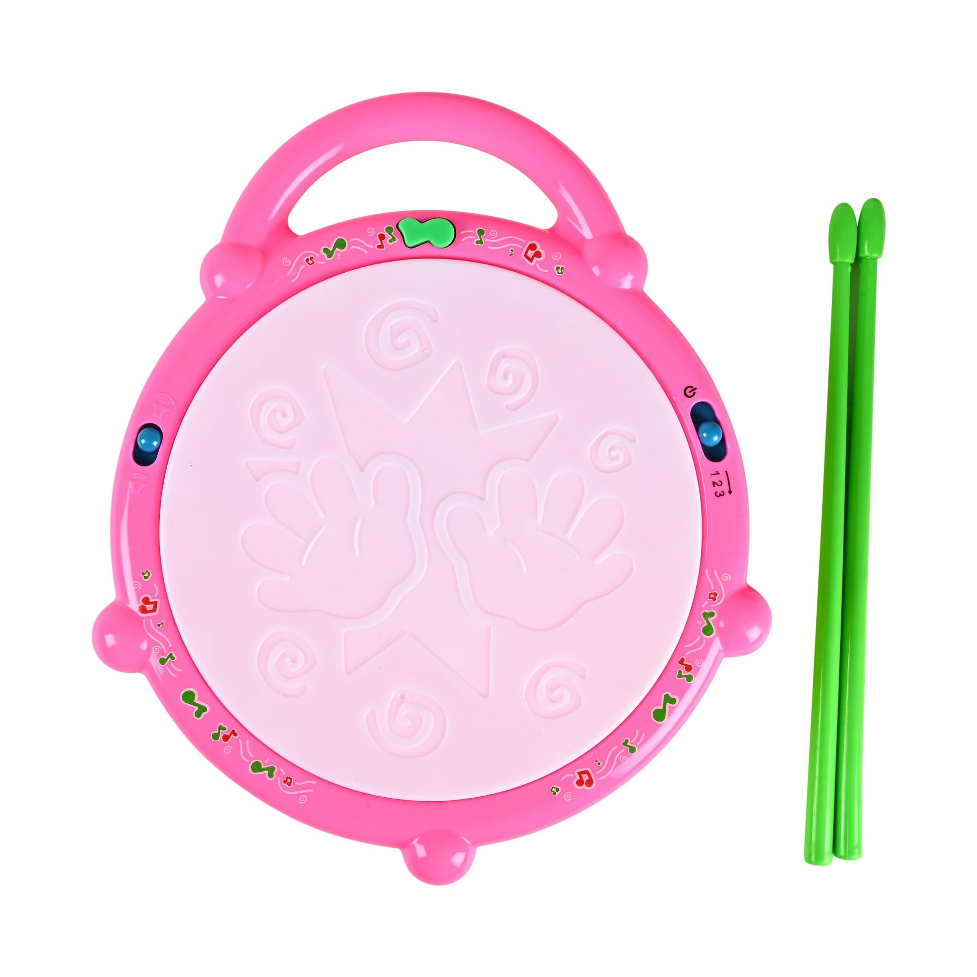 Disila Traders Musical 3D Flash Drum Toy For Kids Drum With Light Up Educational Toy