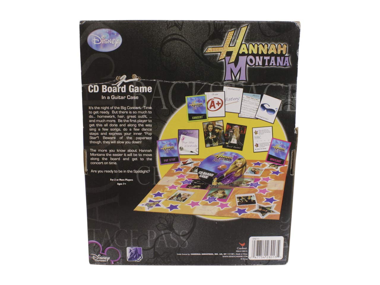 Cardinal Industries Hannah Montana Cd Board Game In Guitar Shape Portfolio