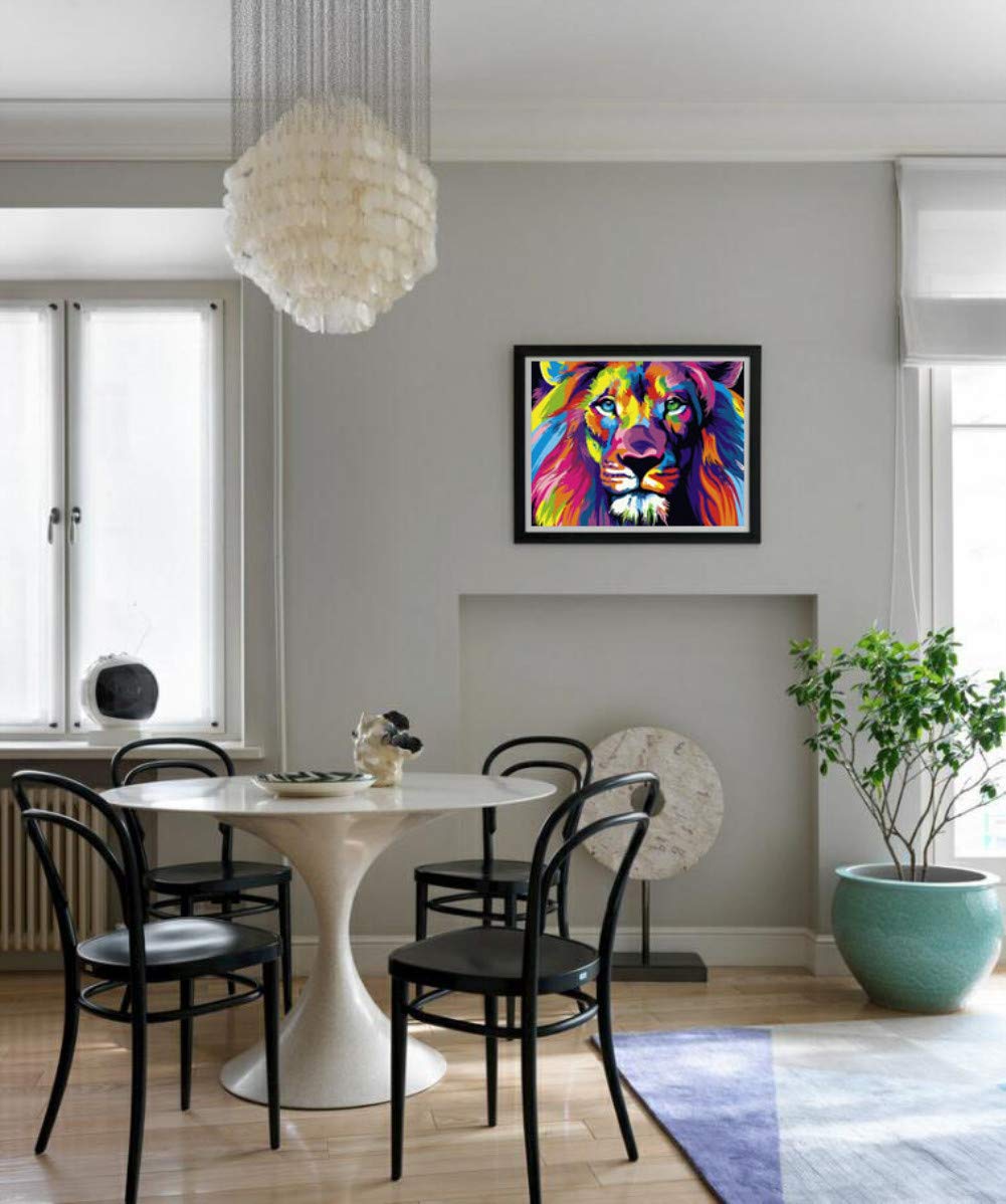 Komking Paint by Number for Adults Kids Beginner, Paint by Numbers Kits on Canvas Painting Kits for Art Crafts Gift, Colorful Li