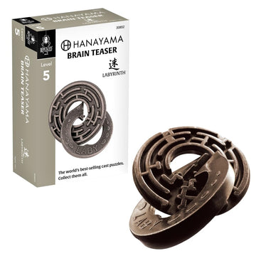 Bepuzzled | Labyrinth Hanayama Metal Brainteaser Puzzle Mensa Rated Level 5, For Ages 12 And Up