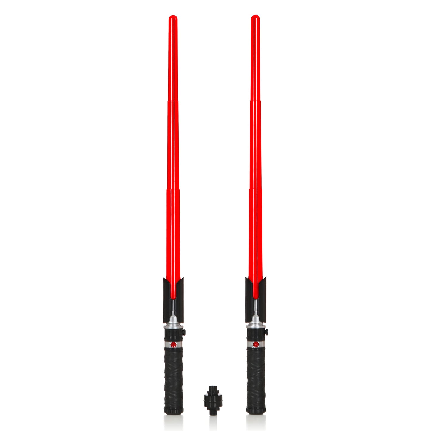 Light up Saber Toy with Electronic Lights and Sound Effect for Kids and Adults, Double-Bladed Red LED Retractable Force FX Light