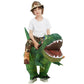 GOOSH Inflatable Dinosaur Costume Kids 55IN Halloween Blow up Costumes for Boys Girls Riding Diplodocus Air Costume for Party
