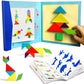 Avarin Wooden Tangram Travel Game Magnetic Puzzle Book Game Tangrams Jigsaw Shapes With Solution Traveler Challenge Iq Education