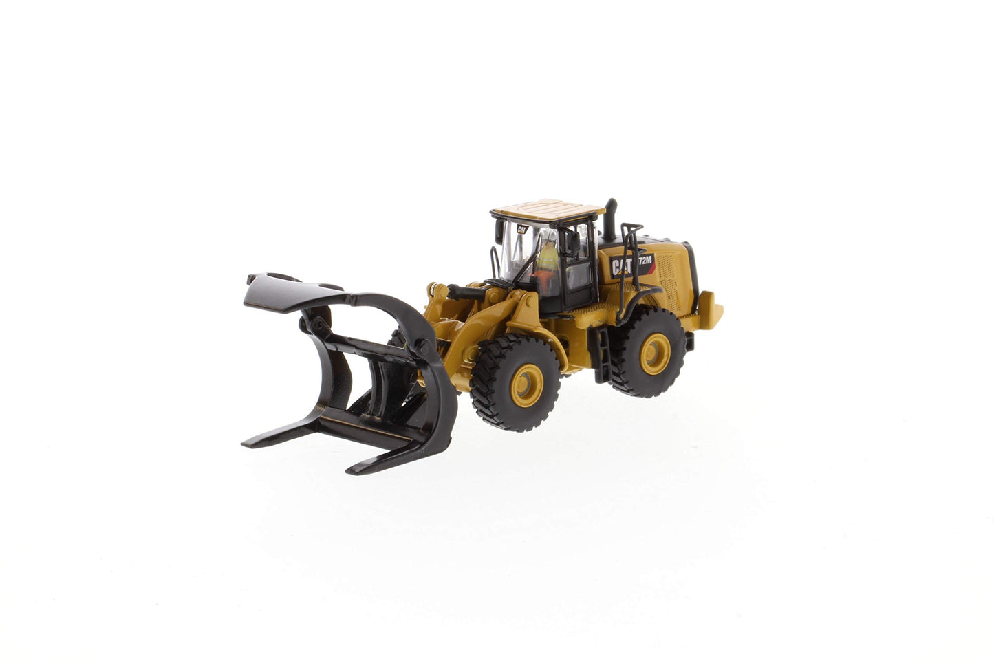 Diecast Masters CAT Caterpillar 972M Wheel Loader with Log Fork and Operator High Line Series 1/87 (HO) Scale Diecast Model 8595