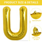 Toniful 40 Inch Large Gold Letter U Balloons Helium Balloons,Foil Mylar Big Balloons For Birthday Party Anniversary Supplies Dec