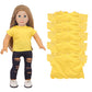 Augfrog 5 Pcs T-Shirts For 18 Inch Dolls, Summer Outfit Doll Clothes, Short Sleeved Classical Tee (Yellow)