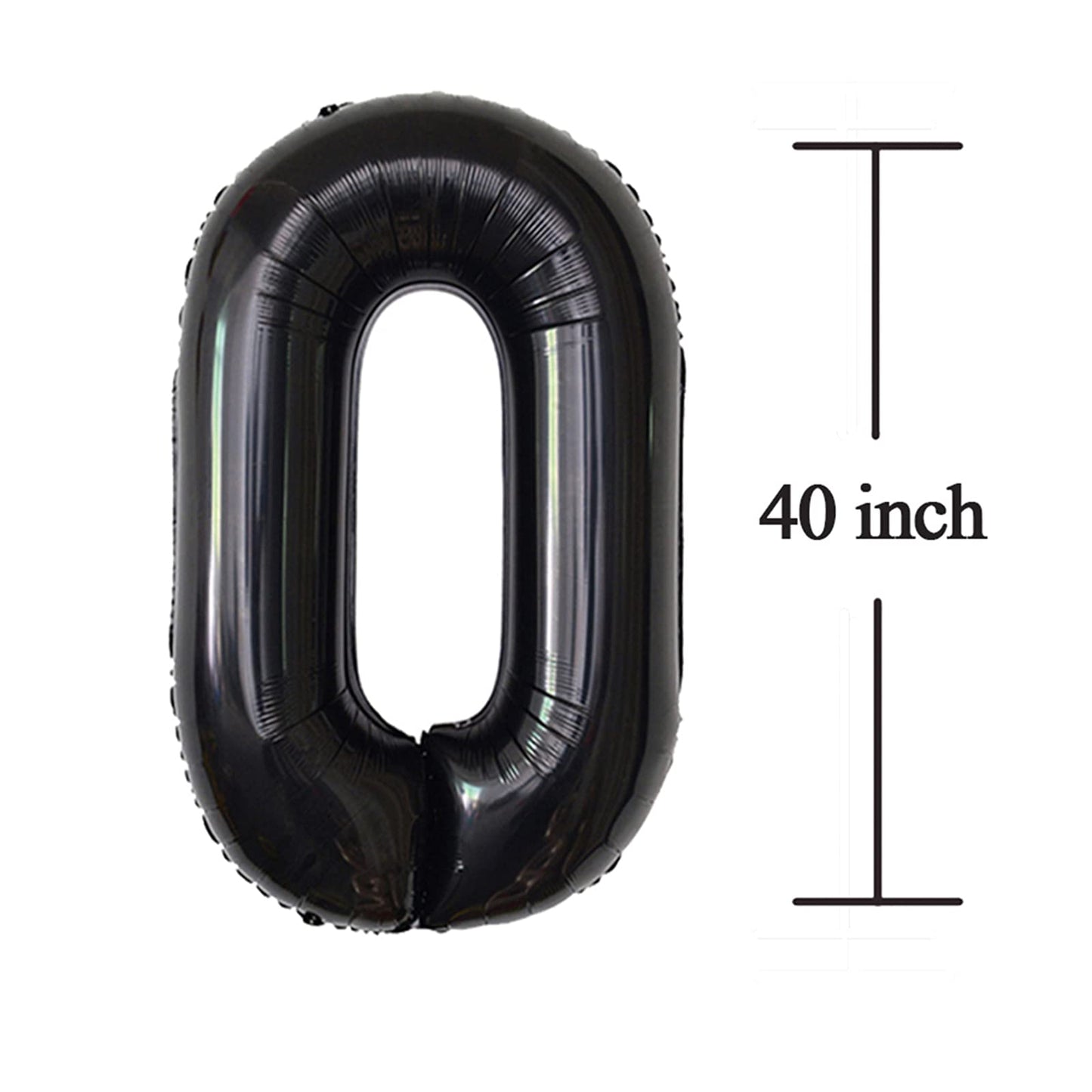 COLORFUL ELVES Giant Jumbo Number 40 Foil Mylar Balloons, Black, 40th Birthday Party Decorations, Aluminum, 40 Size