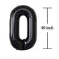 Black 60 Number Balloons Giant Jumbo Foil Mylar Helium Balloons Party Decoration Supplies Balloons Great For Women Men 60Th Birt