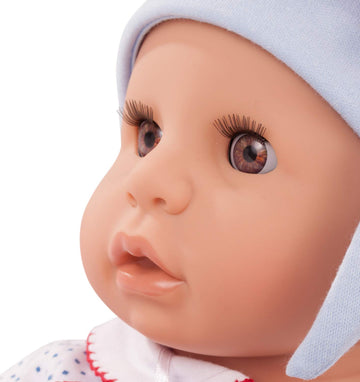 Gotz Cookie 19'' Soft Baby Boy Doll With Brown Sleeping Eyes & Accessories For Ages 3 And Up