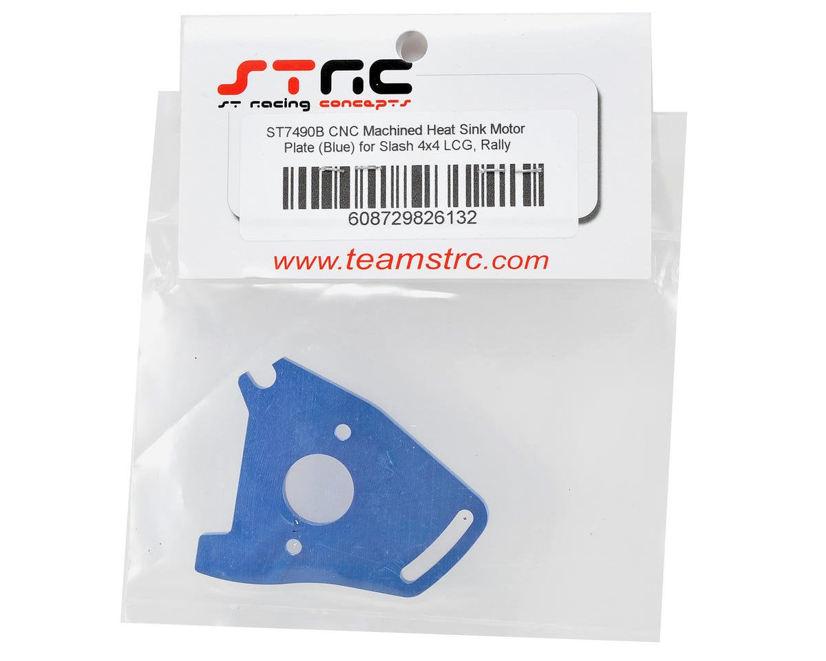 CNC MACHINED HEAT SINK MOTOR PLATE (BLUE) FOR SLASH 4X4 LCG ST7490B