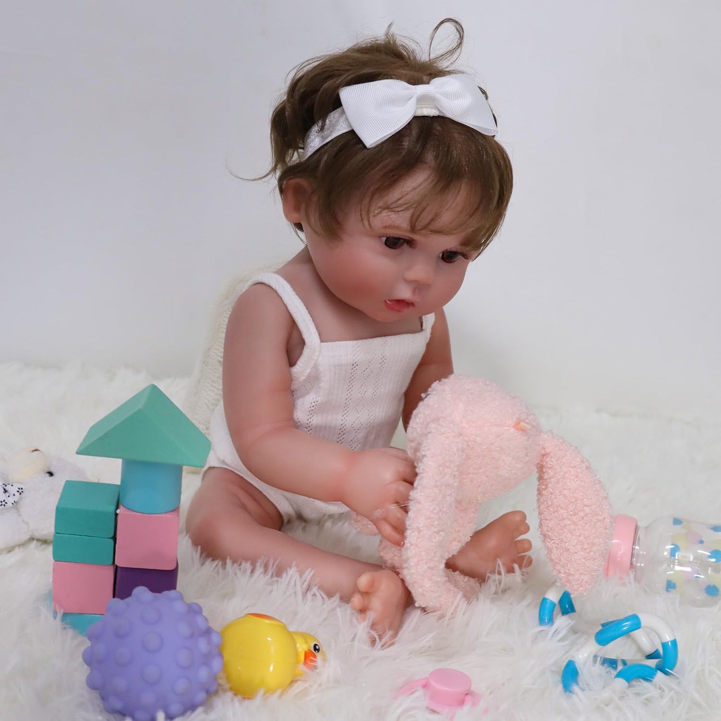 Charex Realistic Reborn Baby Dolls – 18-Inch Silicone Baby Girl, Lifelike Newborn Real Life Weighted Full Body Vinyl Anatomically Correct Doll With Gift Set For Kids Age 3+