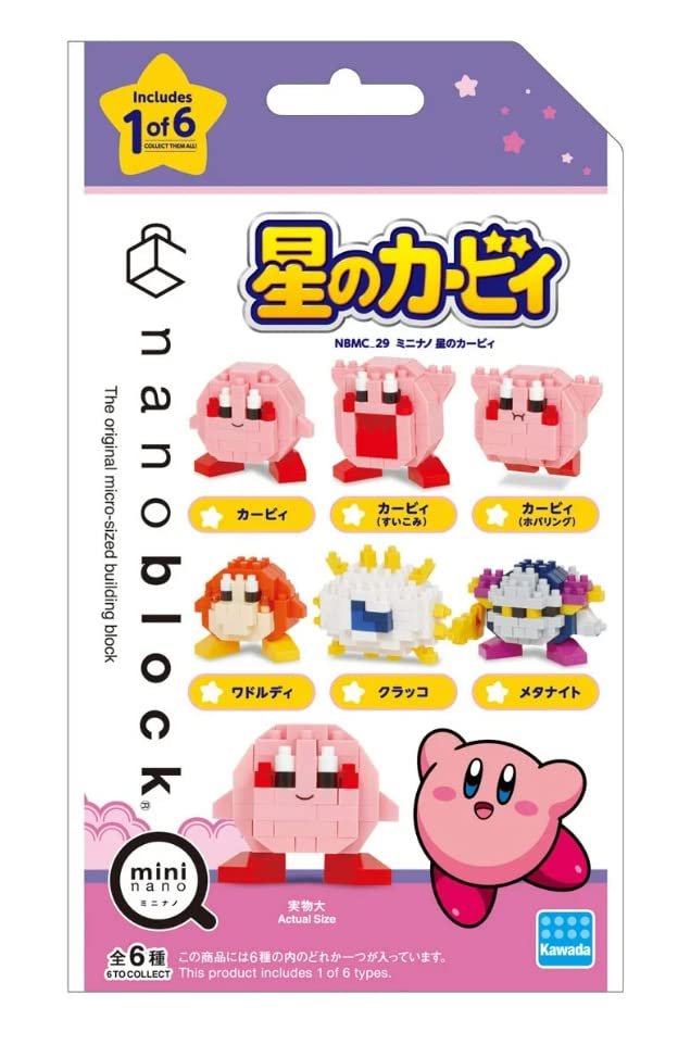 Nanoblock - Kirby (Box Of 6) [Kirby], Nanoblock Mininano Series Building Kit