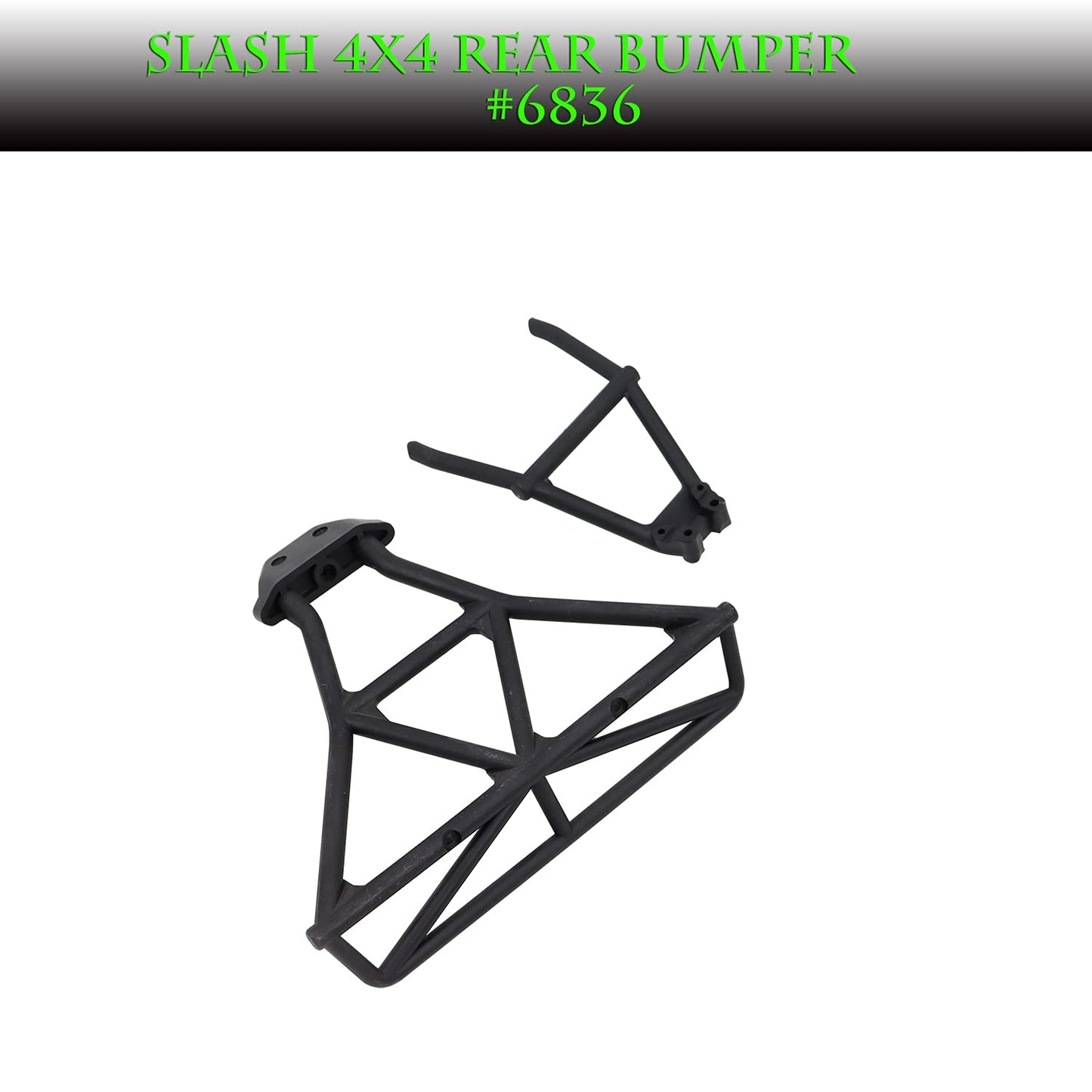Bumpers Compatible with Traxxas Slash 4x4 1/10 Platinum Front #6835 & Rear #6836 Bumpers Skid Plate with Mounts