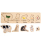 Adena Montessori Ainteractive Animal Puzzle Set: Discover The World Of Animals And Their Diets Puzzletoys For 2 Years Old Toddler Infant