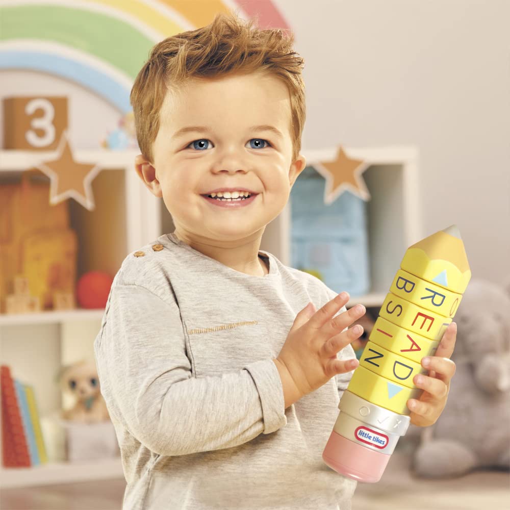 Little Tikes® Learn & Play™ 100 Words Spell & Spin Pencil, Letters, Spelling, Vocabulary, Phonetics, Alphabet, Sounds, Learning, Gift & Toy For Girls Boys Ages 3, 4, 5 Years Old