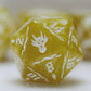 Generic Dice Set For Dungeon And Dragons D&D Mtg 7-Die Rpg Polyhedral Dice (Yellow)