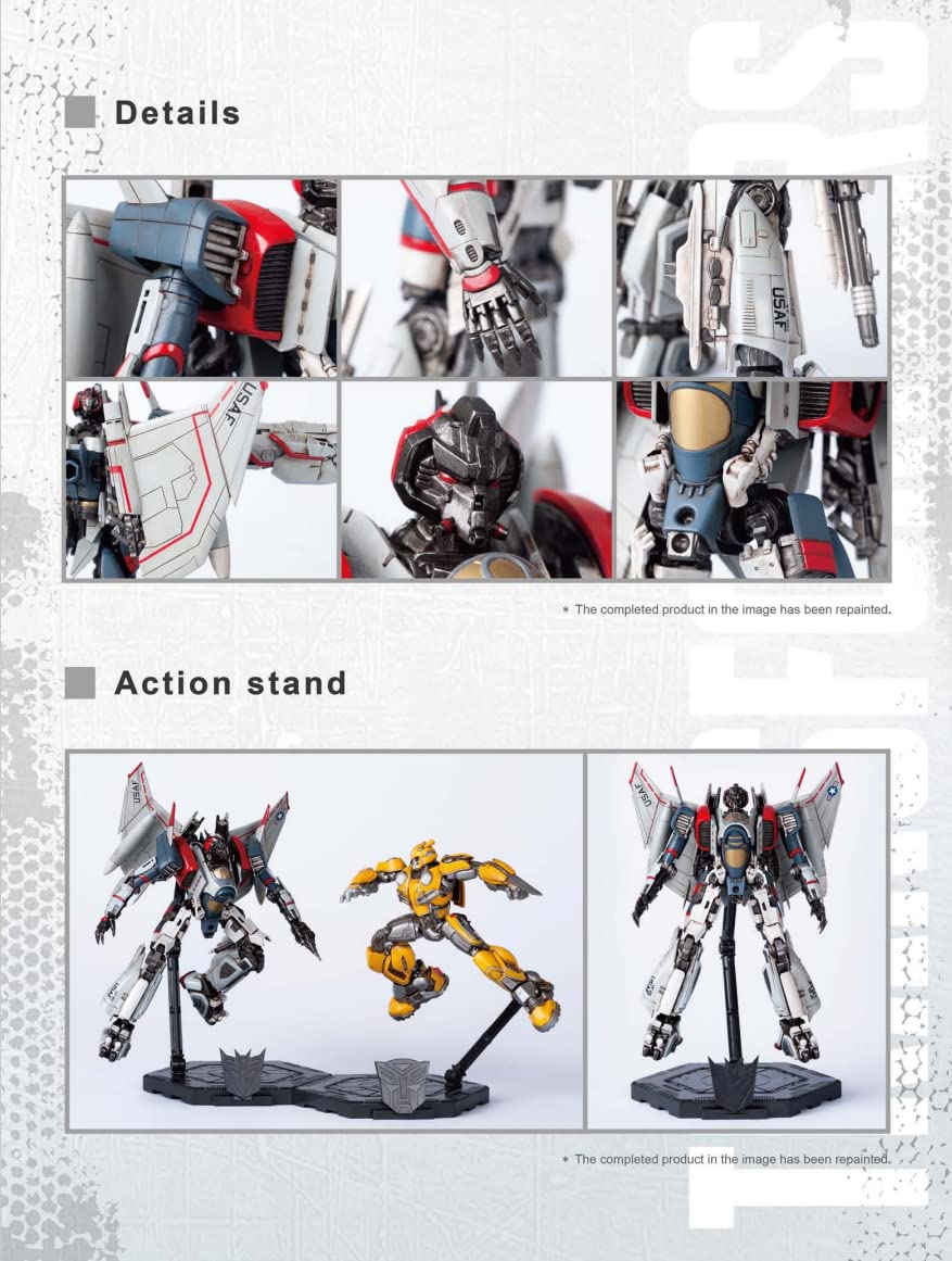 Transformers Blitzwing Figure Model Kit - Phantom Ii Fighter Easy To Assemble 3D Articulated Action Figure Pre Painted Collectib