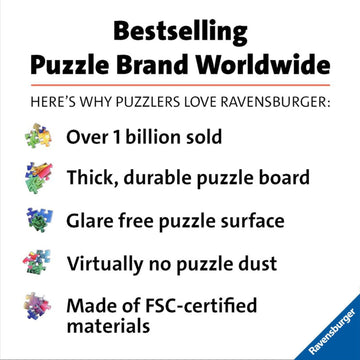 Ravensburger At The Birdbath 500-Piece Large Format Jigsaw Puzzle | Unique Softclick Technology | Vibrant, Glare Free | Suitable For All Ages | Fsc Certified