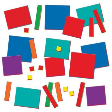 EAI Education Algebra Tiles Combination Set - 54 Multicolor Plastic Pieces, Model 520692-SZ