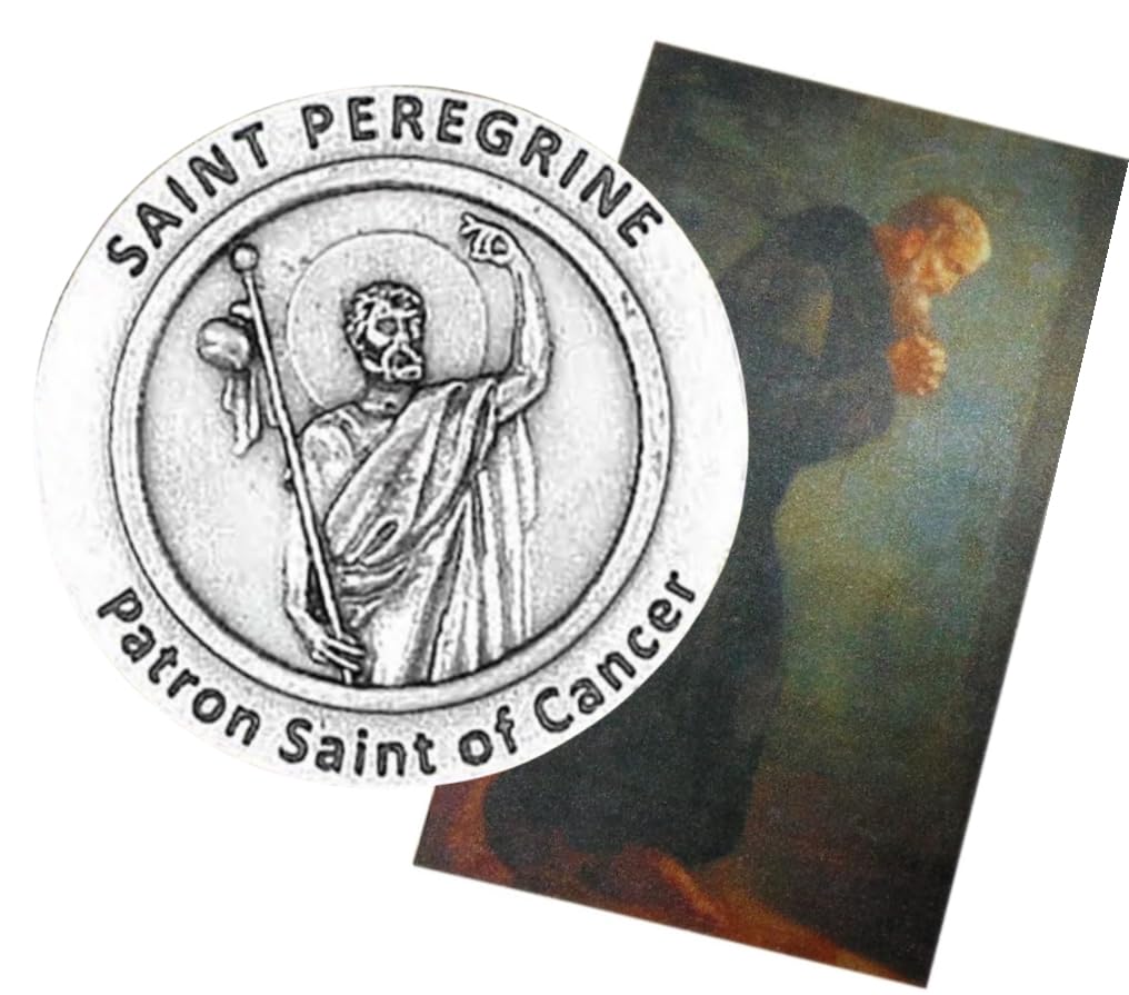 Westmon Works St Peregrine Cancer Healing Saint Set With Prayer Token And Holy Card