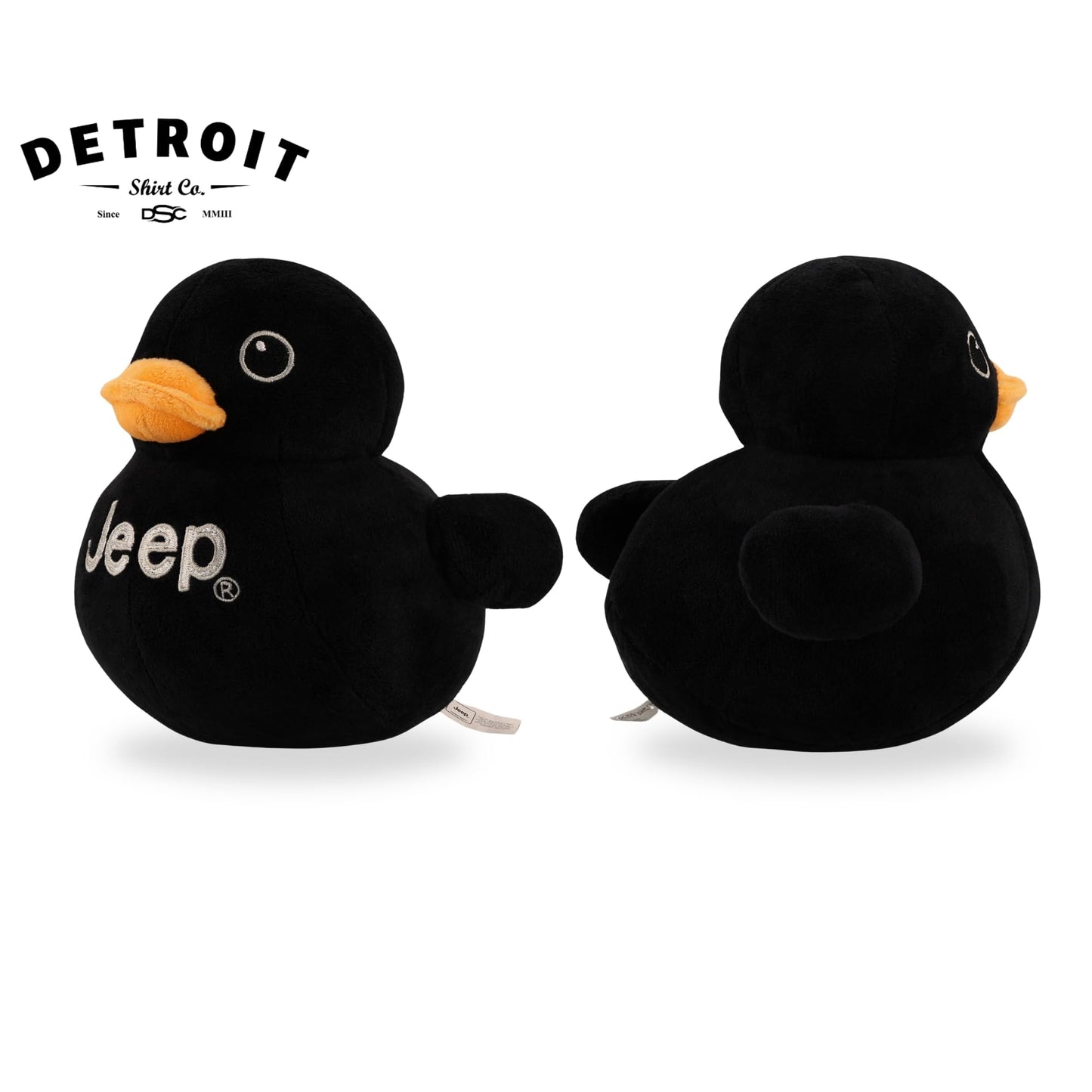 Jeep Stuffed Animal Plush Duck - Black, Small, Polyester - Perfect for Enthusiasts, Model B0CCSV15ZF