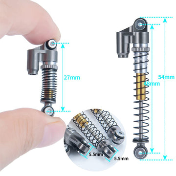 RCLIONS RC Shocks 48mm Adjustable Absorber Damper for 1:24th Axial SCX24 AXI90081 Deadbolt AXI00001 AXI00002 JLU CRC RC Crawler