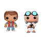 Funko Back To The Future Pop! Movie Doc Emmet Brown & Marty Mcfly Vinyl Collectors Set