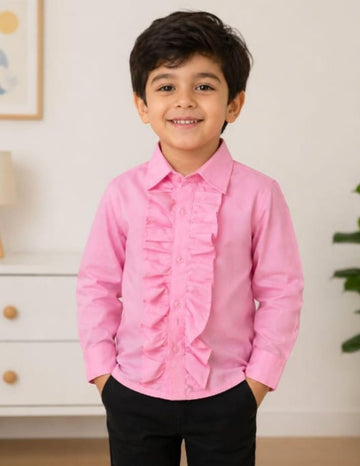 BookMyCostume Pink Frills Shirt Kids Fancy Dress Costume 45 years