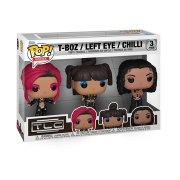 Funko POP! Rocks TLC 3-Pack - T-Boz, Left Eye, Chilli - Collectible Vinyl Figures - Multicolor - Model 79709 - Gift for Music Fans