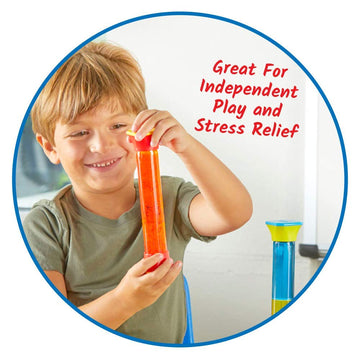 Hand2Mind Colormix Sensory Tubes, Fidget Toys For Kids 3-5, Kids Anxiety Relief, Stress Toys For Kids, Sensory Play Therapy Toys For Counselors, Calm Down Corner Supplies, Calming Corner Classroom