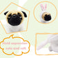 Baboli Cuddly Pug Stuffed Animals Soft Toys With Adorable Bunny Costumes Super Cute Puppy Dog Plush Animal For Easter Basket And