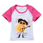 Hecendolame Short Sleeve cute Costume Princess suit Kids Children Girls T-shirt and Shorts Outfit Sets Rose red to 7-8years