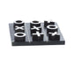 Deco 79 Contemporary Marble Game Set, 6' X 6' X 1', Black