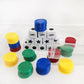 JHFY Left Right Center dice Game Prime Set Bundle- 4 Pack Assorted Colors