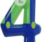 Green Blue 4th Birthday Candle for Boys Girls - Luigi Birthday Party Cake Decorations, Number 4 Cake Topper, Cartoon Game Themed