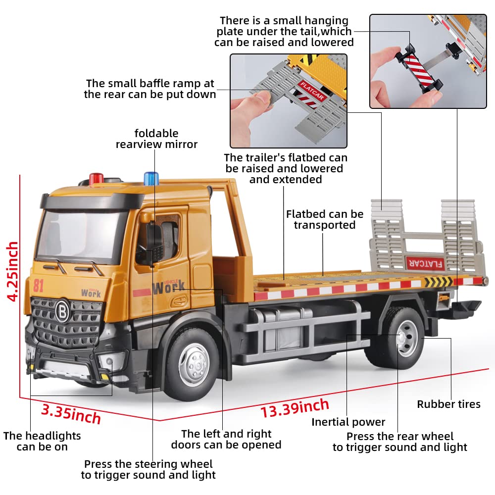 OANMYJJO Tow Truck Toys for Boys Metal Diecast Tow Truck Model