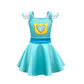 AGRIBAZAAR Short Sleeve Dress for Girls, Polyester, Size 3-4T, Bitsy Color, Perfect for Birthdays & Daily Wear