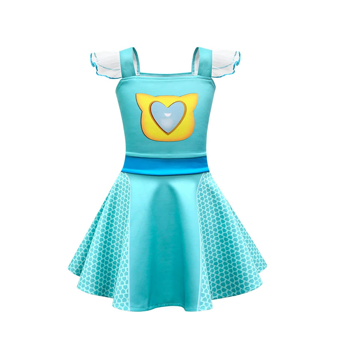 AGRIBAZAAR Short Sleeve Dress for Girls, Polyester, Size 3-4T, Bitsy Color, Perfect for Birthdays & Daily Wear