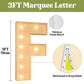 3Ft Marquee Light Up Letters, Large Marquee Letters F For Party Decorations, Big Baby Letters For Baby Shower Birthday Party Dec