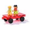 MAGBLOCK 1 Piece Car and 2 Pieces Figures Peoples Set Suitable for Magnetic Blocks Tiles, Expand and Enrich Your Magnet Tiles ST