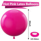 Bezente Hot Pink Giant Balloons 36 Inch - 8 Pack Jumbo Pink Balloons Large Round Hot Pink Latex Balloons For Wedding Baby Shower
