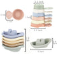 Bath Toys Floating Boats With Bathing Spoon, 11 Pcs Bathtub Mold Free Bath Toy For Babies Water Table Toys Toddler Birthday Gift For Preschool Boys/Girls